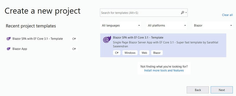 Blazor project